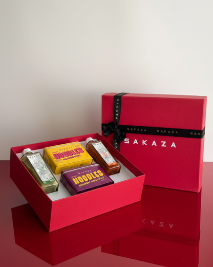 Sakaza Signature Collection: Non-Alcoholic Spirit-Inspired Sauces & Gourmet Noodle Gift Set