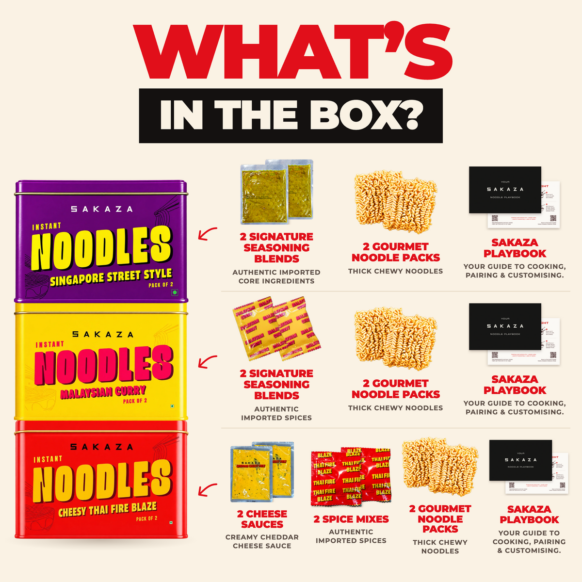 The Complete Sakaza | All 3 Noodles + All 3 Sauces