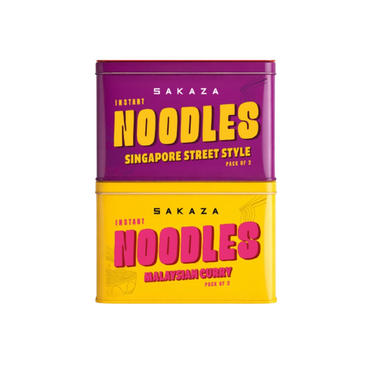 Sakaza Noodles Pack of 2 - Singapore Style & Malaysian Curry