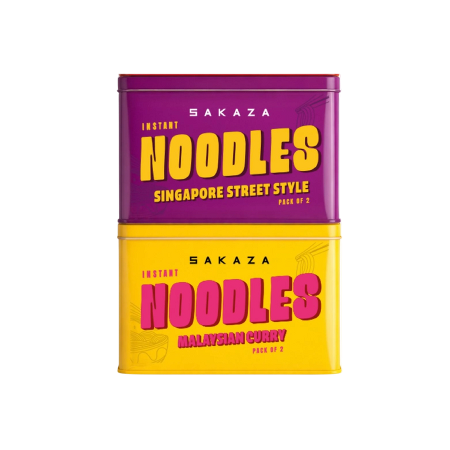 Sakaza Noodles Pack of 2 - Singapore Style & Malaysian Curry