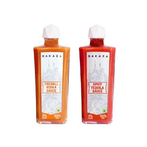 Sakaza Sauce Combo | Non-Alcoholic Spicy Tequila &  Fireball Vodka Sauce Gourmet Sauces