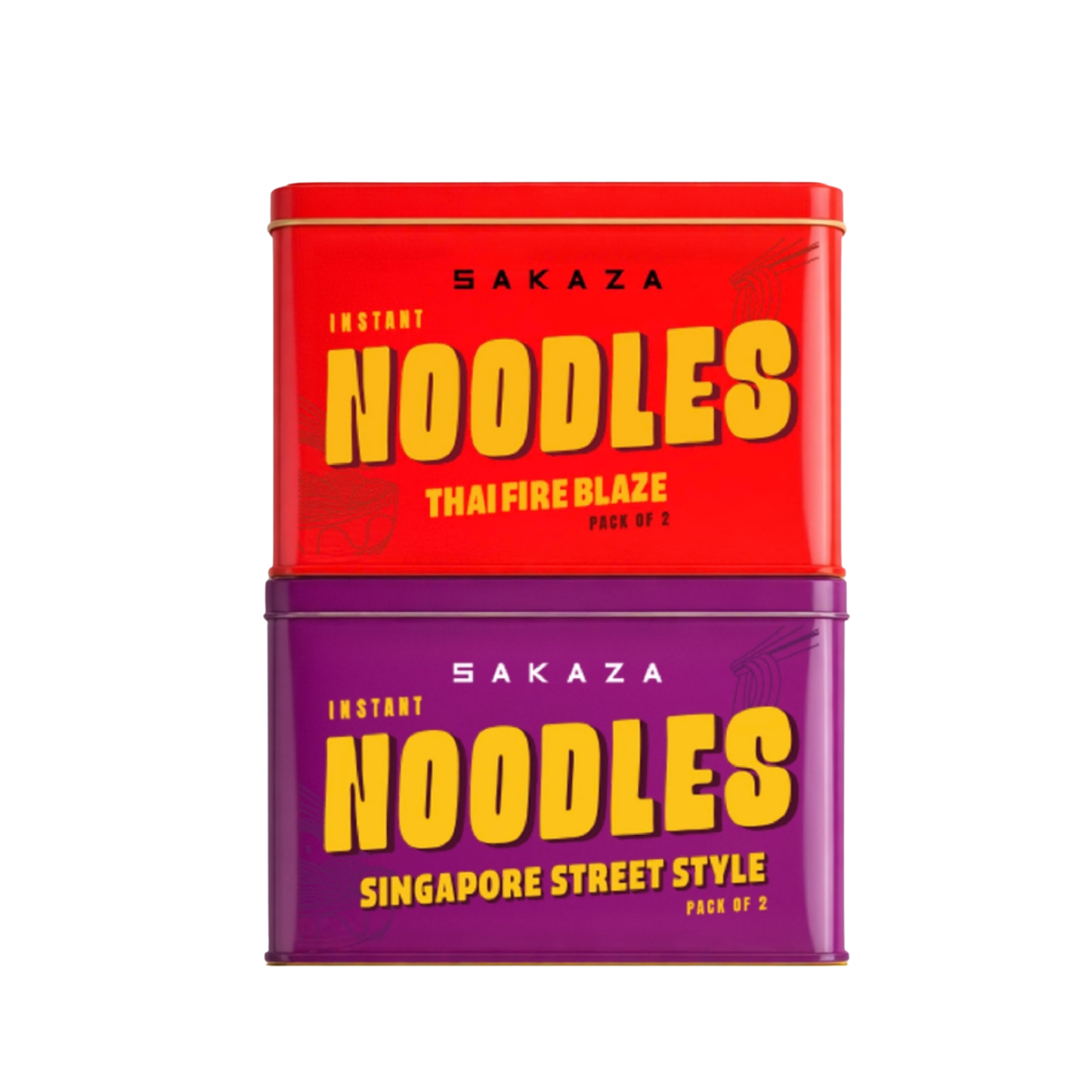Sakaza Noodles Thai Fire & Singapore Street Pack of 2