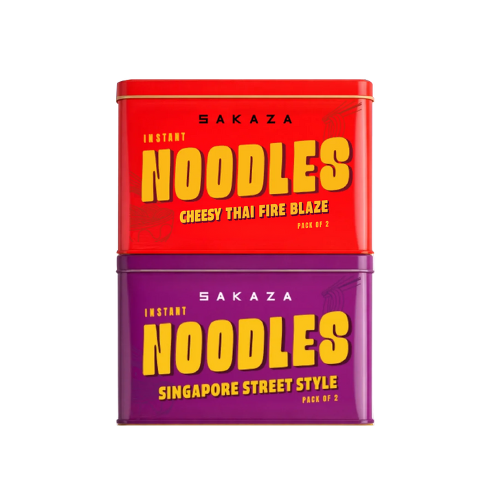 Sakaza Noodles Cheesy Thai Fire Blaze & Singapore Street Pack of 2