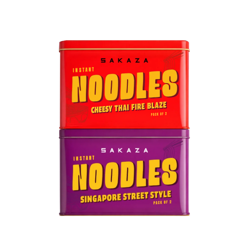 Sakaza Noodles Cheesy Thai Fire Blaze & Singapore Street Pack of 2