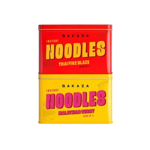 Sakaza Noodles Pack of 2 - Thai fire and Malaysian Curry
