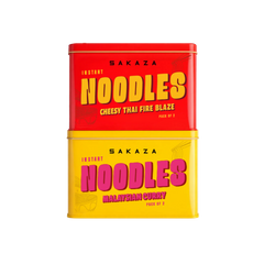 Sakaza Noodles Pack of 2 - Cheesy Thai Fire Blaze and Malaysian Curry