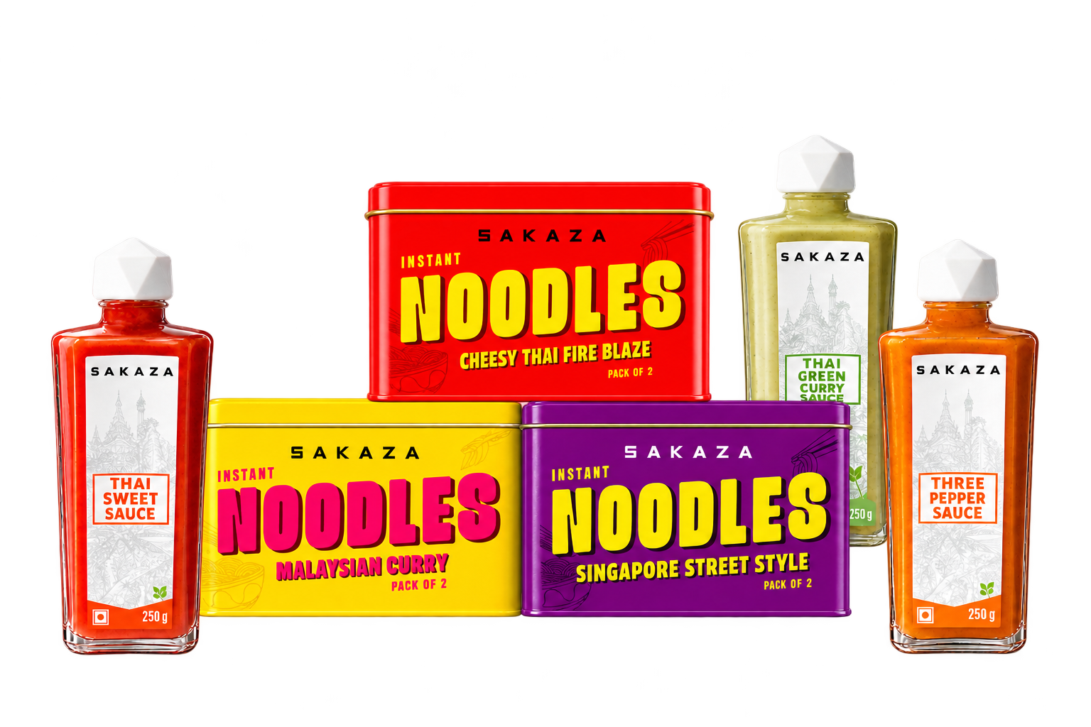 Sakaza noodles and sauces combo